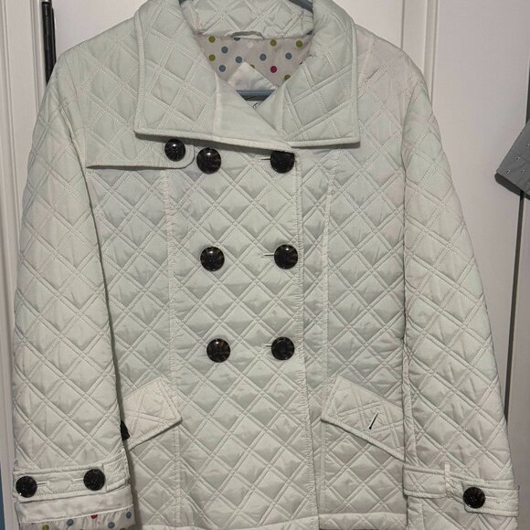 Regent Park Lightweight White Quilted Jacket Women's Medium VINTAGE - Picture 1 of 6